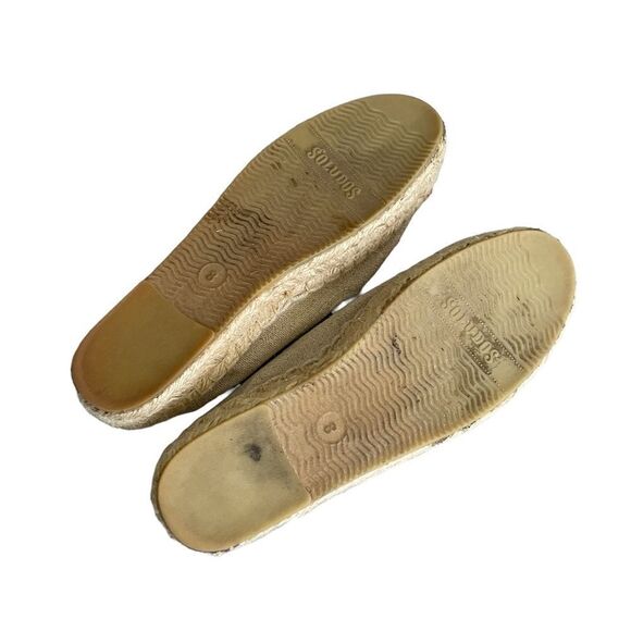 SOLUDOS Cream Slip-On Embroidered Espadrilles Smoking Slippers Sandals Loafers 8 - Picture 12 of 12